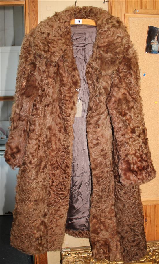 Brown fur coat